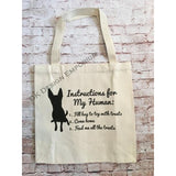 Dog Instructions Canvas Tote Bag