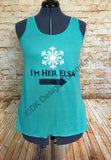 Set of Anna and Elsa Flowy Women's Tank Tops