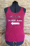 Set of Anna and Elsa Flowy Women's Tank Tops