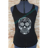 Iowa Cycling Sugar Skull Tri-Blend Tank Top
