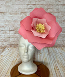 Oversized Pink Flower Headband - Giant Floral Statement Fascinator