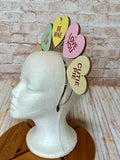 Conversation Hearts Halo Headband - Double-Sided Valentine Candy Heart Crown