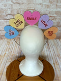 Conversation Hearts Halo Headband - Double-Sided Valentine Candy Heart Crown
