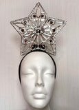Christmas Tree Topper Crown - LED Holiday Headpiece - Festive Christmas Party Accessory