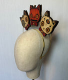 Double-Sided Vintage Halloween Creepy Cat Halo Headband