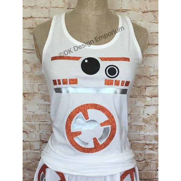 Orange Droid Running Costume Tank, BB-8 Inspired
