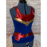 Captain Marvel Inspired Women's Tank Top - Superhero Running Costume Tank