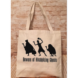 Beware of Hitchhiking Ghosts Haunted Mansion Inspired Canvas Tote Bag