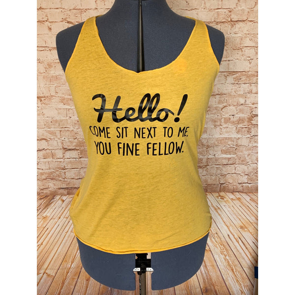 Yellow Hello! Women’s Tank Top