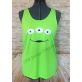 Toy Alien Running Tank Top - Green Alien Costume Shirt
