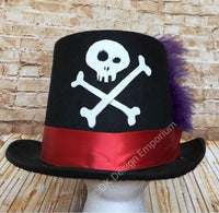 Shadowman Skull & Crossbones Top Hat