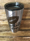 Football Mom 20oz Stainless Steel Insulated Tumbler