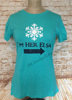 Set of Anna and Elsa Fitted Women's T-Shirts