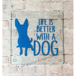 Life is Better with a Dog Glass Trivet Mini Cutting Board